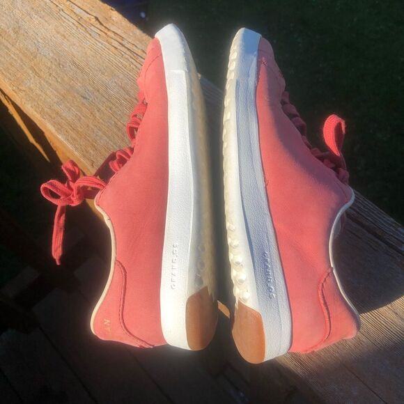 Cole Han pink salmon grand pro os women’s suede leather lace up sneaker size 6 - Picture 3 of 9